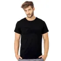 Black Cotton T-shirt For Men. 