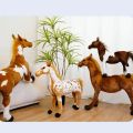 28-70cm Cartoon Simulation Horse Plush Toy Stuffed Lifelike Animal Dolls Girl Birthday Gift Home Decoration. 