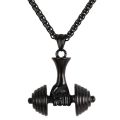 New Fashionable Dumbbell pendant men Gym Bodybuilding Weight Lifting Jewelry Charm Fitness For Men's Necklace.