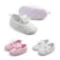 【Good-Love Store】(New) baby shoes lace flower bowknot soft anti slip newborn 0-18 months girls flats kids shoes.
