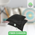 Standard Fiber Cushion, Tissue Fabric, Black, (16"x16")_Set of 2. 
