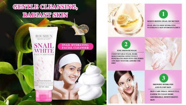 Roushun%20Snail%20White%20Face%20Wash%20Foam%20Facial%20Cleanser-100gm%20-%20Image%204