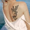 Waterproof Temporary Tattoo Sticker Phoenix Feather Dragon Eagle Hand Back Arm Flash Tatoo Tatto for Woman Men. 