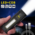 Multifunctional Mini COB Flashlights Portable Rechargeable Strong Magnets Work Light High Power Led Flashlight With Power Bank 1Pcs. 