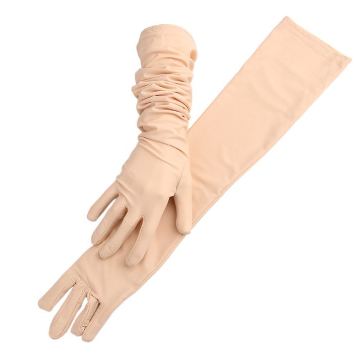 1pcs%20Cosplay%20Party%20Stage%20Performance%20Women%20Full%20Finger%20Shine%20Long%20Velvet%20Gloves%20-%20Image%202