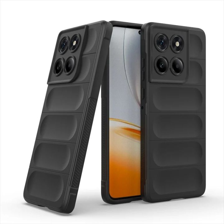 MOBICASE S4 For Motorola Moto Edge 60 Pro Back Cover Phantom Shield Soft Silicone TPU Shockproof Liquid Silicone Airbag Phone Case Cover Black Soft TPU ShockProof Phone Case Cover