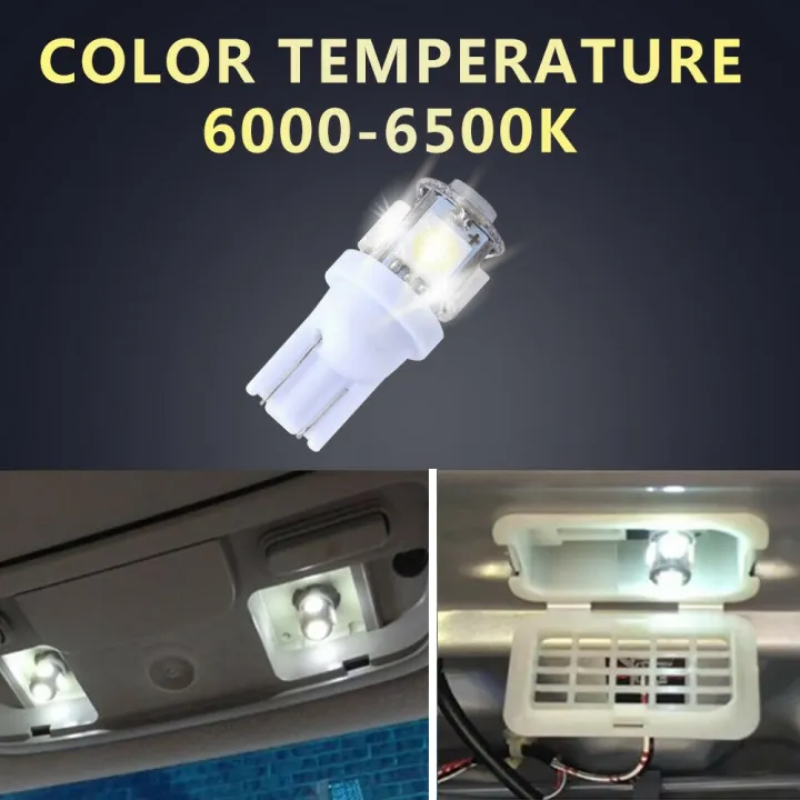 20Pcs%20Super%20White%20T10%20Wedge%205-SMD%205050%20LED%20Light%20Bulbs%20W5W%202825%20158%20-%20Image%204