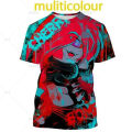 Hot Selling Helluva Boss 3D Printing T-shirt New Helluva Boss Loona PersonAlibabaty Hip-hop Unisex Cartoon Street Short-sleeved Tops. 