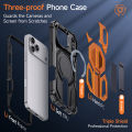 HOCE Rugger Armor Hard Phone Case With Stand For iPhone 17 16 15 14 13 12 Pro Max Plus 17 Air Heavy Duty Hard PC Cover. 