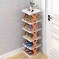 5Layers-New multi-functional household foldable shoe cabinet, home balcony toy foldable storage unit.