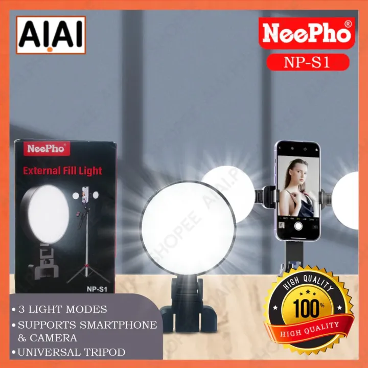NeePho%20NP-S1%20External%20Adjustable%20Fill%20Light%20Portable%20for%20ALL%20Tripod%20Design%20Camera%20Selfie%20Video%20Light%20-%201Pcs%20-%20Image%204