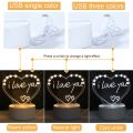 [TB]3D Acrylic Message Note Board LED Night Holiday Light Decorative Lamp for Creative Keeps Notes Drawing Table Home Décor/Bedroom/Gift/Office Decoration/Erasable (Acrylic Message Board Round). 