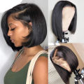Wig Female Side Points bobo Short Straight Hair Fluffy Natural Synthetic Wigs Female New Product Wig Sheath. 