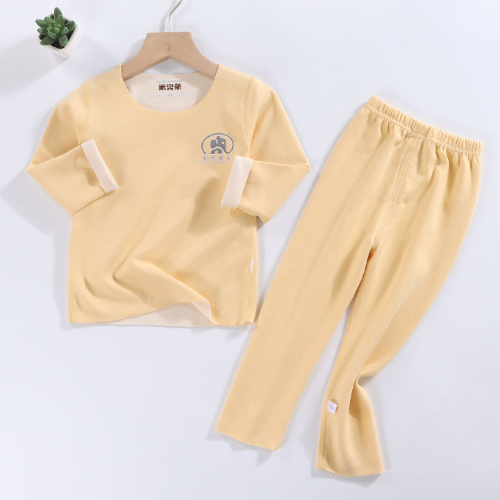 Children's%20boneless%20velvet%20underwear%20set%20AB%20side%20baby%20warm%20seamless%20autumn%20clothes%20autumn%20pants%20boys%20and%20girls%20pajamas%20loungewear%20-%20Image%204
