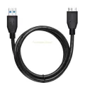 3FT USB 3.0 Cable/Cord for Seagate Goflex, Expansion Desktop External Hard Drive Super Speed 5Gbps A/Micro B Device,Black. 