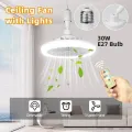 XIAOMI Ceiling Fans With Remote Control and Light LED Lamp Fan E27 Converter Base Smart Silent Ceiling Fans For Living Room. 