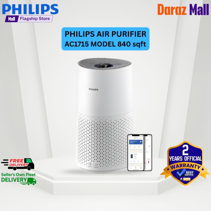 Philips Smart Air Purifier AC1715 (1000i Series) Wi-Fi connectivity & Philips Air+ app.