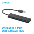 Anker 4-Port Ultra Slim USB3.0 Data Hub 20cm -Black. 