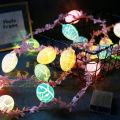 Easter decoration simulation rattan Easter egg string lights holiday party indoor box led lights Simple Fidelity design.