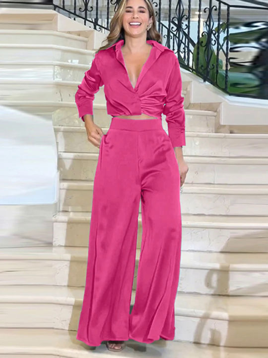 D%E2%80%8Brauuing%202%20Pieces%20Sets%20Women%20Shirts%20Top%20And%20Wide%20Leg%20Pant%20Outfits%20Women%20Blouse%20Sets%20Women%20Crop%20Top%20And%20Pant%202%20Pieces%20Sets%20-%20Image%202