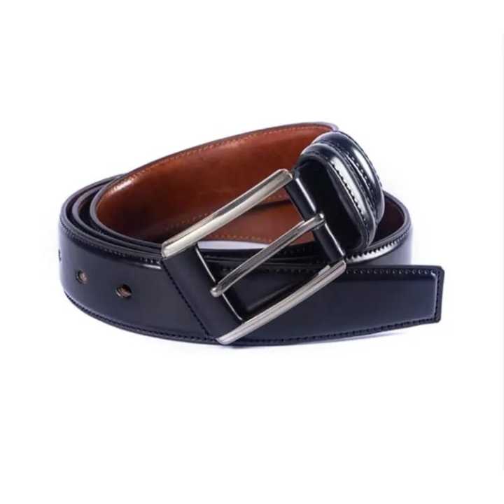 Black Artificial Leather Belt For Men