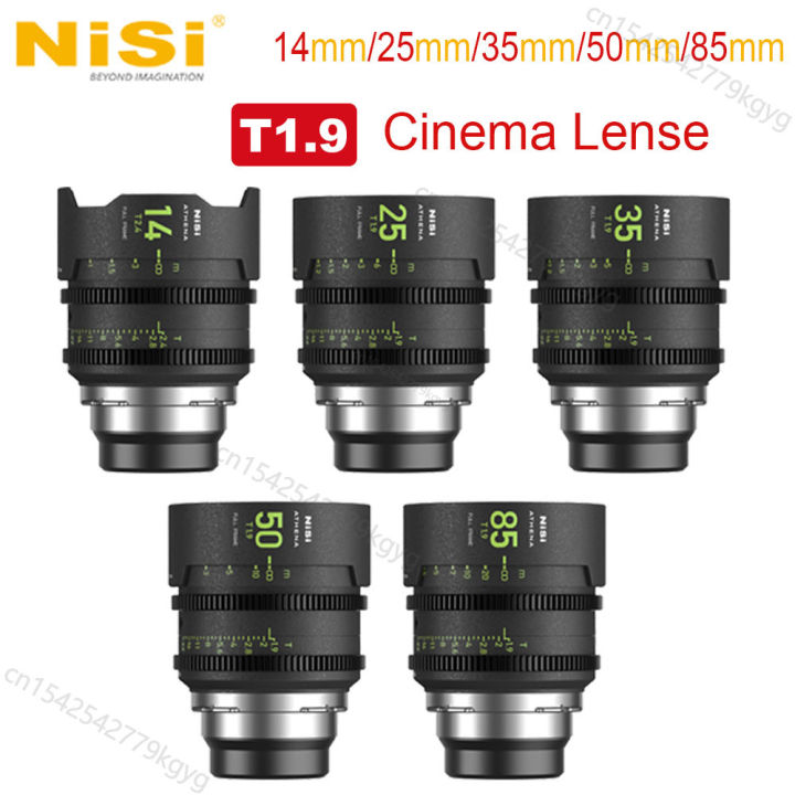 Nisi ATHENA Prime Cinema Lenses 14mm 25mm 35mm 50mm 85mm  Full-frame Lens For ARRI PL Canon RF Sony E Mount Cameras