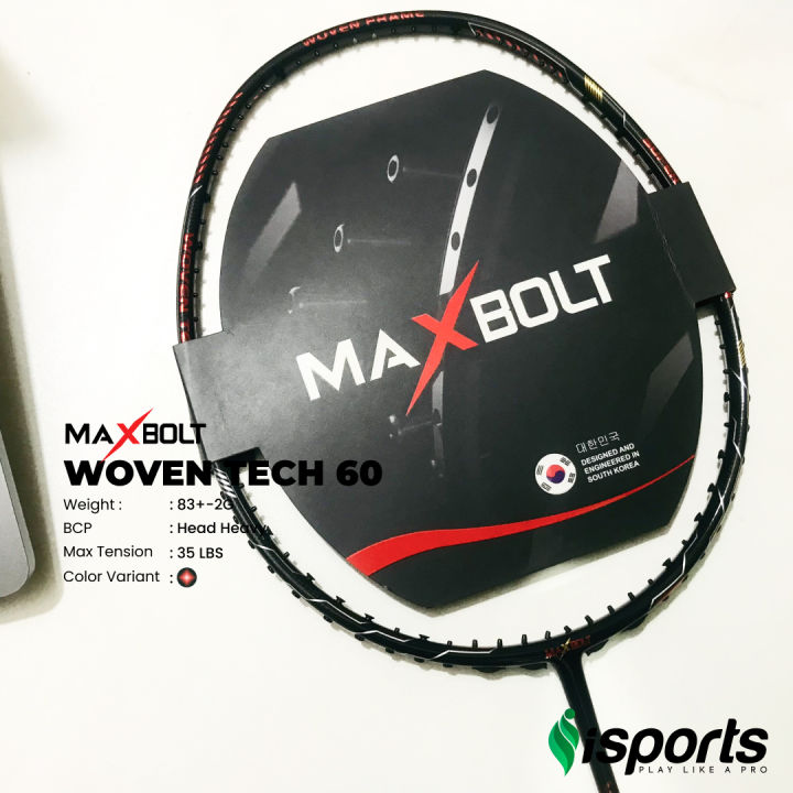 Malaysia%20Imported%20MAXBOLT%20WOVEN%20TECH%2060%20Unstrung%20Badminton%20Smash%20Racket%20Bat%20-%20Image%203