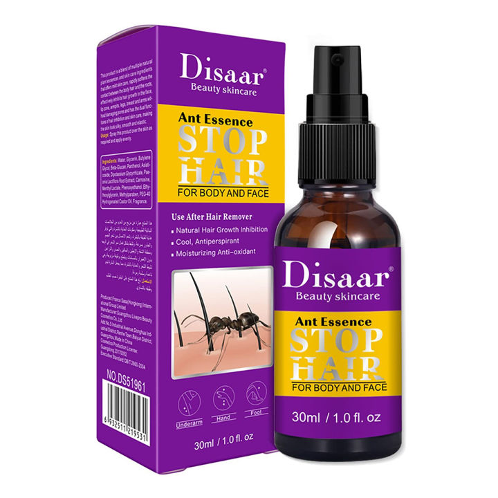30ml Ant Oil Permanant Hair Growth Removal Inhibitor Spray Beard Bikini Intimate Legs Body Armpit Painless Facial Stop Hair