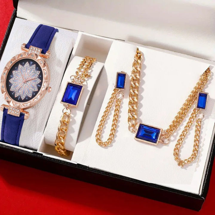 Elegant 5pcs Ladies Fashion Watch Jewelry Set Women display picture 2