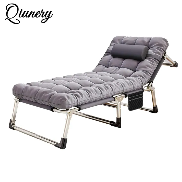 Outdoor Portable Folding Lounge Chairs Adjustable Multi Angle Sleeping Cot Chair For Outside Beach Lawn Camping Pool