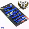 Blue 30Pcs Universal Motorcycle Screw Nut Bolt Cap Cover Kit/ Nut cover / Motorcycle Modification Accessories Head Screw Cover.