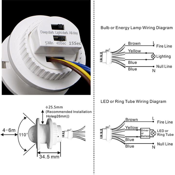 LED%20Adjustable%20PIR%20Detector%20Infrared%20Motion%20Sensor%20Switch%2085-265V%20-%20Image%203