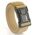 TUSHI New Unisex Elastic Belt Aluminium Alloy Quick Release Buckle Tough Stretch Nylon Men's Military Tactical Belt Accessories. 
