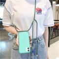 Strap Cord Chain Phone Case For iPhone 12 11 Pro Xs MAX XR 6 7 8 Plus SE Crossbody Necklace Cord Lanyards With Rope Clear Cover. 