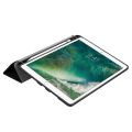 For Apple iPad Air 3 (2019) 10.5 inches (3rd generation) Luxury Premium Silk Texture Horizontal Flip Leather Cover with 3-folding Holder Smart Case with Apple Pencil Holder-(Black) For A2153, A2123,A2154 ,A2152. 