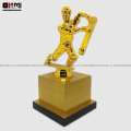 Cricket tournament trophy plastic & wooden_2pcs Golden Colour trophy Can be used as champions & Runner-up trophy. 