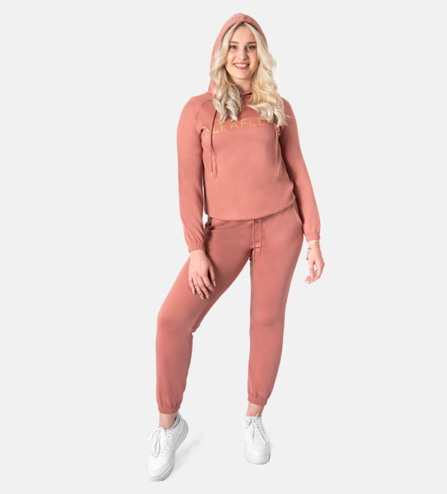 Leafletic Premium Ladies Cropped Hoodie & Jogger Comfort Set - Top & Bottom