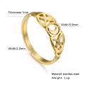 COOLTIME Moon Finger Ring for Triquetera Irish Knot Steel Color Stainless Steel Gifts for Men Lover Couple Rings Jewelry.