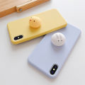 Squishy 3D Toys Chick Phone Cat Case For Samsung Galaxy S6 S7 S8 S9 S10e S20 S21 FE S22 S23 Ultra Cartoon Funny Foot Soft Cover. 