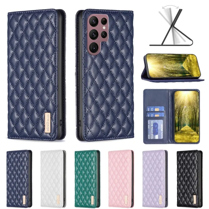lthmy%20for%20Samsung%20Galaxy%20S22%20Ultra%205G%20Stylish%20Bookstyle%20Flip%20Leather%20Stand%20Case%20Cover%20-%20Image%204