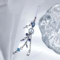 Blue Pink Jellyfish Keychain Jellyfish Phone Charm Star Phone Strap Y2K Beaded Long Tassel Keychain.