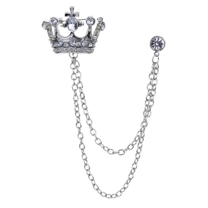 Crown%20Brooch%20Korean%20British%20Style%20Chain%20Crown%20Brooch%20Suit%20Tassel%20Chain%20Lapel%20Pin%20Badge%20Retro%20Men%20Accessories%20Wedding%20Banquet%20-%20Image%204
