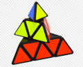 Pyraminx Pyramid Triangle High Speed Stickerless Rubik Cube-Multi Color. 