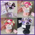 Sanrio Plush Flower Bouquet Kuromi Hellokitty Cinnamoroll Anime Cartoon Stuffed Plush Toy Kawaii Decor Doll Girl Valentine Gift. 
