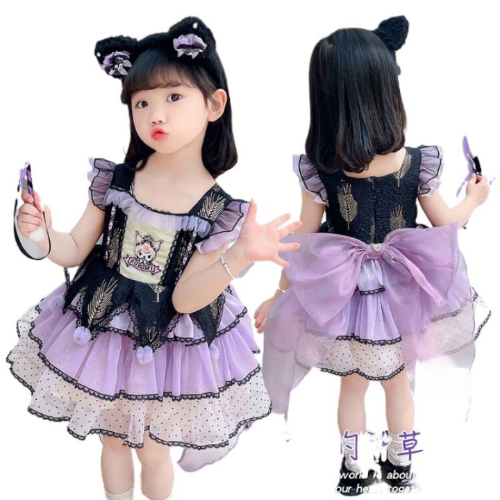 Kuromi%20clothing,%20girls%20princess%20summer%20new%20high-end%20Lolita%20children's%20dress,%20purple%20-%20Image%205