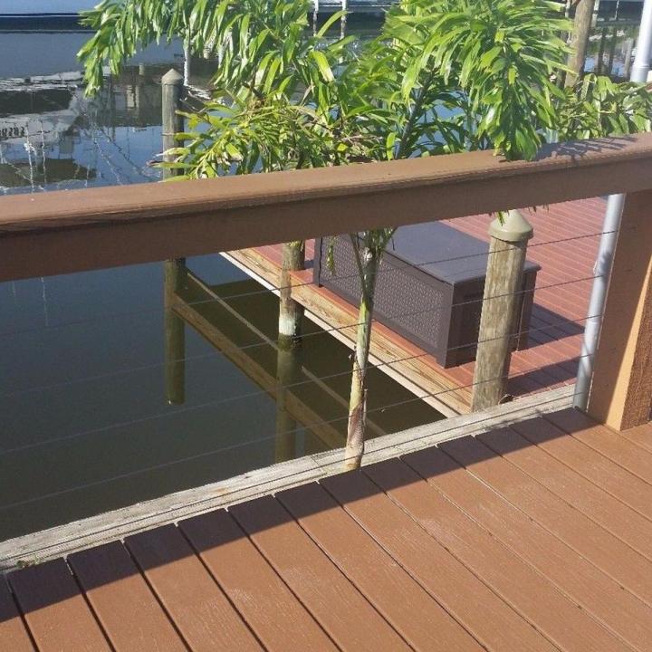 LUX Swageless Surface Mount Deck Toggle for 1/8" Cable Railing Systems Stainless Purism