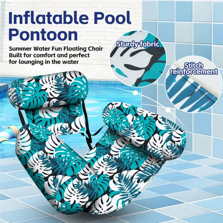 Inflatable%20Plant%20Pattern%20Pool%20Float%20Chairs%20for%20Adults,%20Floating%20Water%20Lounge%20Hammock%20-%20Image%204