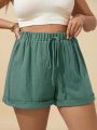 Everyday Cotton Crepe Shorts for Women. 