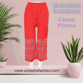 Fashion Trend Soft Quality Fabrics Print Palazzo For Woman. উমাইশা ফ্যাশান নিয়ে এসেছে সফট লোণ এর প্রিন্ট প্লাজো . শতভাগ খাঁটি ও নরম সুতি লিনেন মিক্স কাপড় দিয়ে তৈরি করা হয়েছে.. 