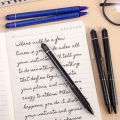 6Pcs/Set Hot Erasable Press Neutral Pen For School Student Special Easy Erasable Pen Stationery Supplies Black/Blue.